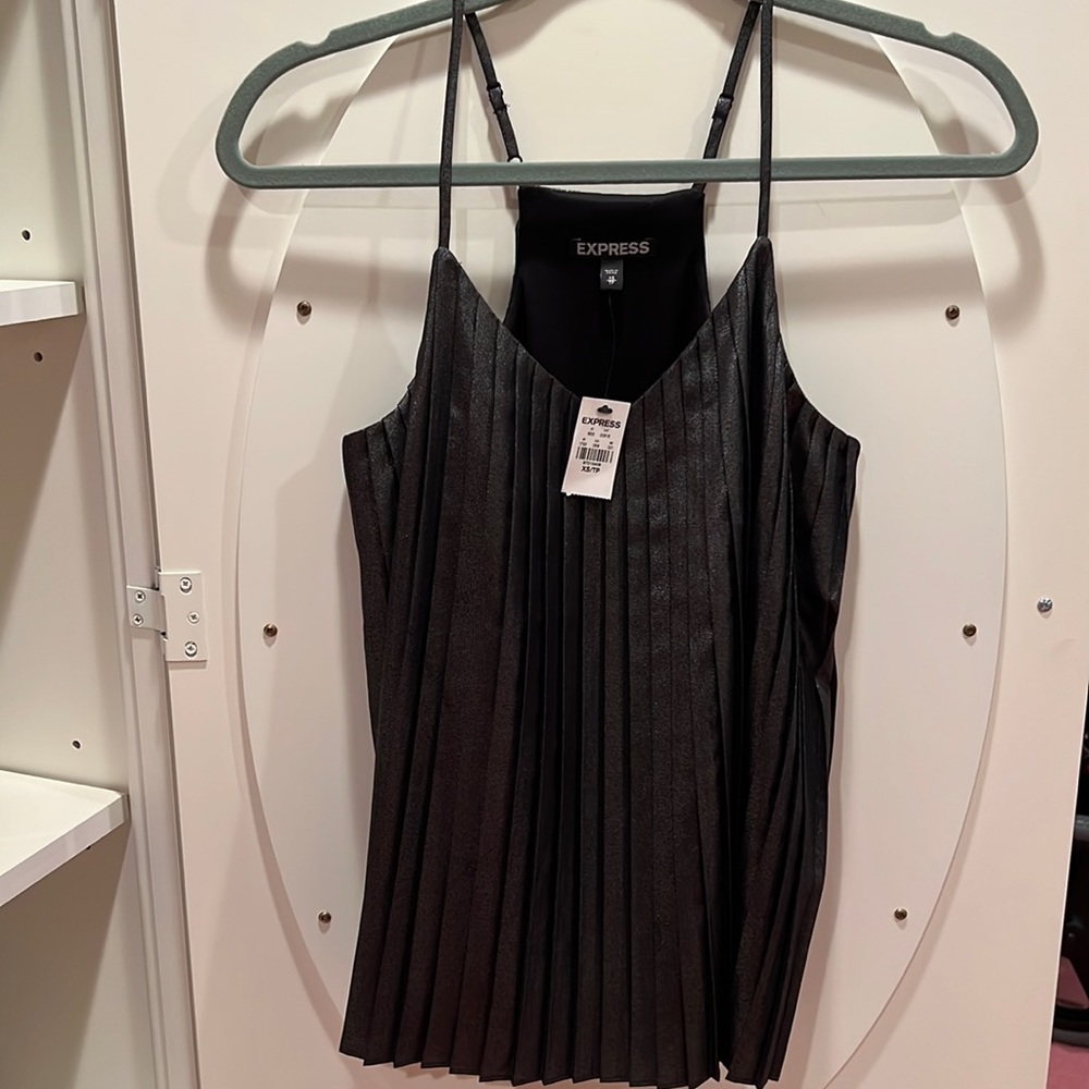 Express Leather Going Out Tank Top NWT